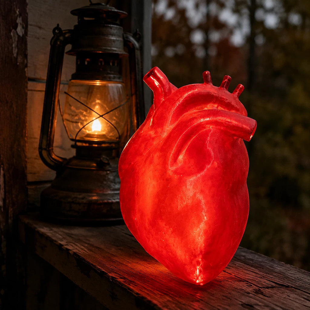 Lite compact anatomical glow heart illuminated display
