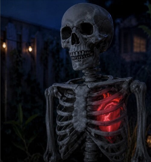 Lite compact illuminated anatomical Halloween glow heart