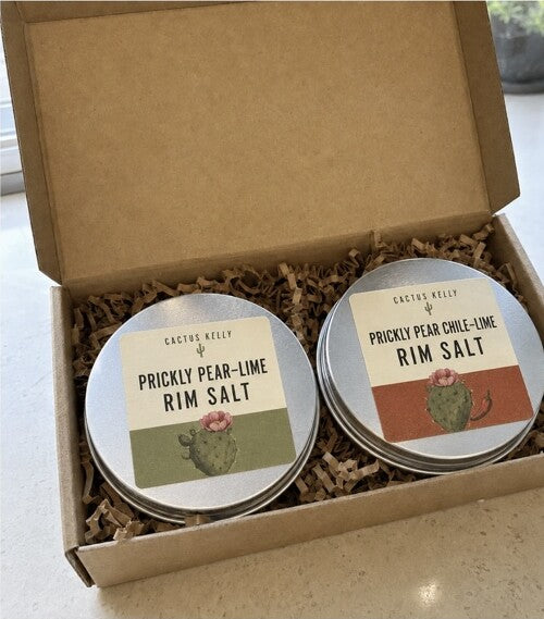 Prickly pear lime rim salt two-tin gift duo