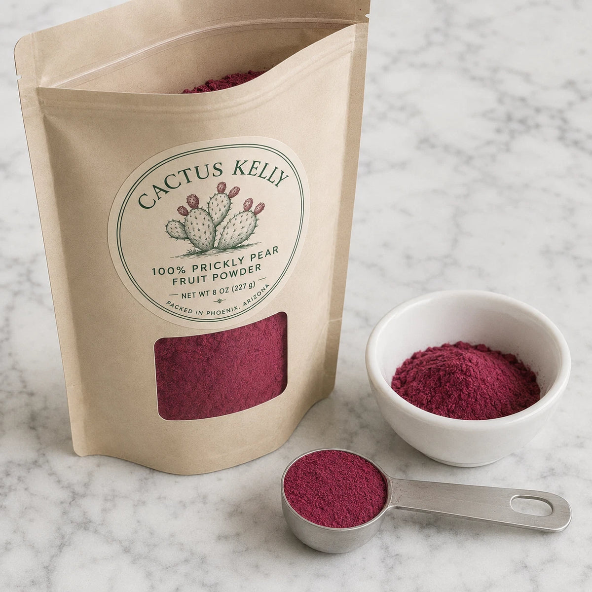 One hundred percent prickly pear fruit powder product view