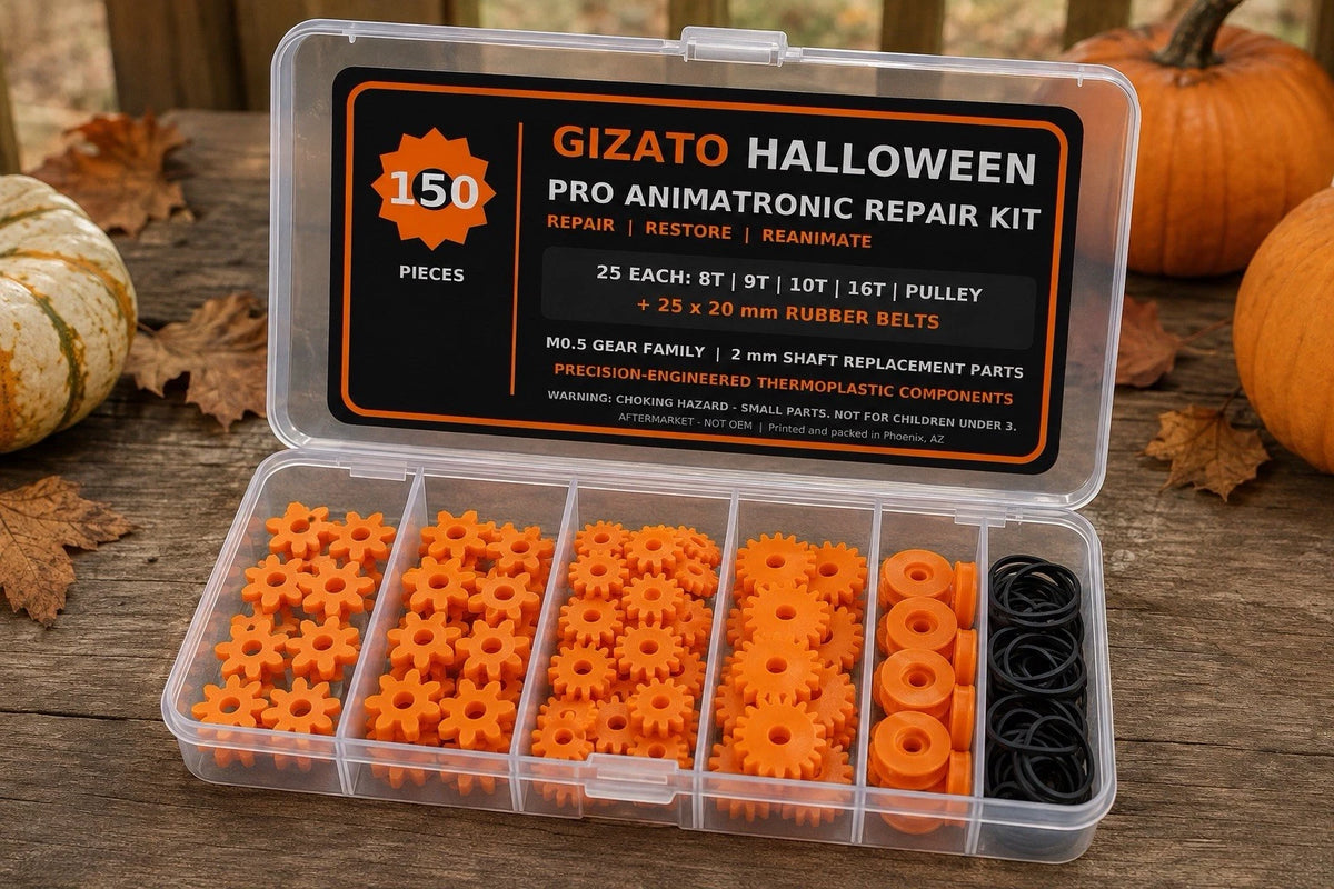 150-piece animatronic repair kit open organizer view